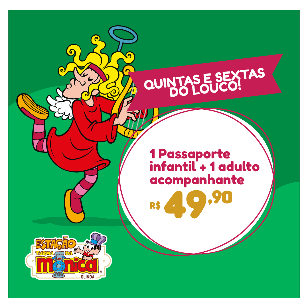 QUINTA E SEXTA DO LOUCO | ETM OL | INGRESSO INFANTIL + ADULTO ACOMPANHANTE