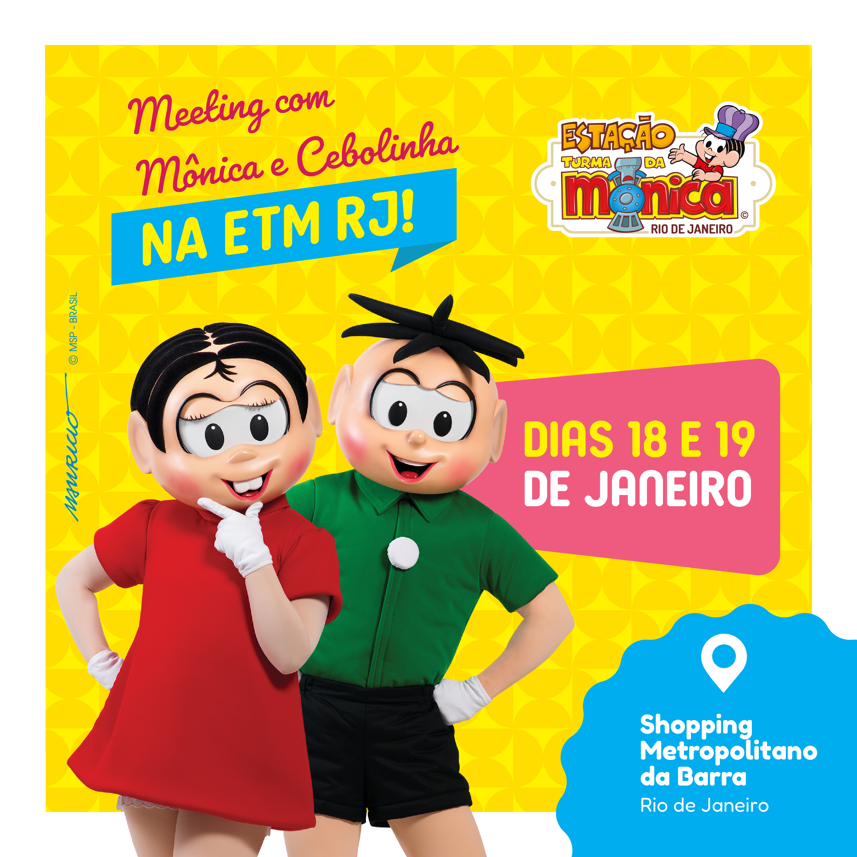 ETM RJ | INGRESSO INFANTIL + ADULTO ACOMPANHANTE | 18 E 19 DE JANEIRO