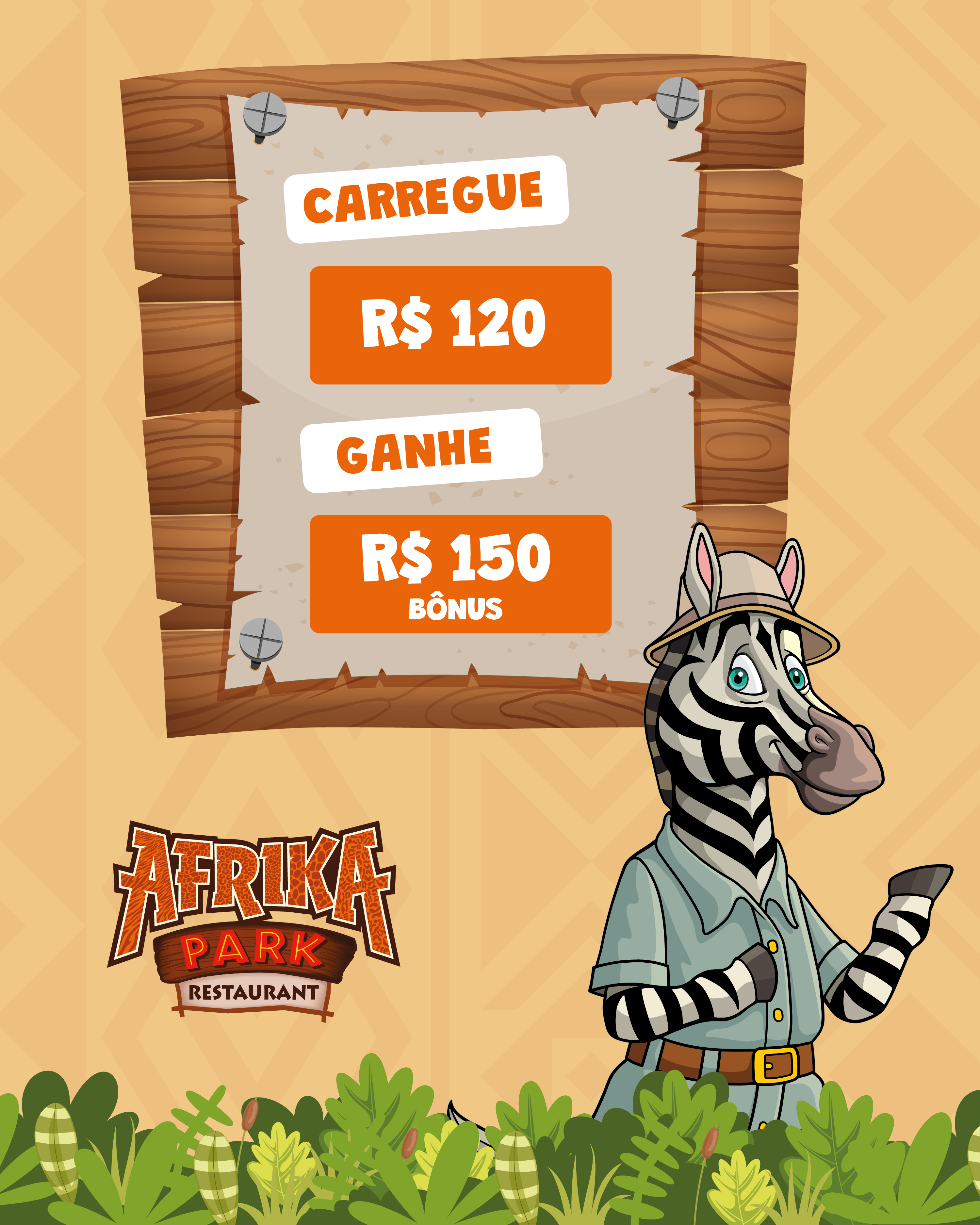 CARREGUE E GANHE | AFRIKA PARK | COMBO ZITO RISCADO