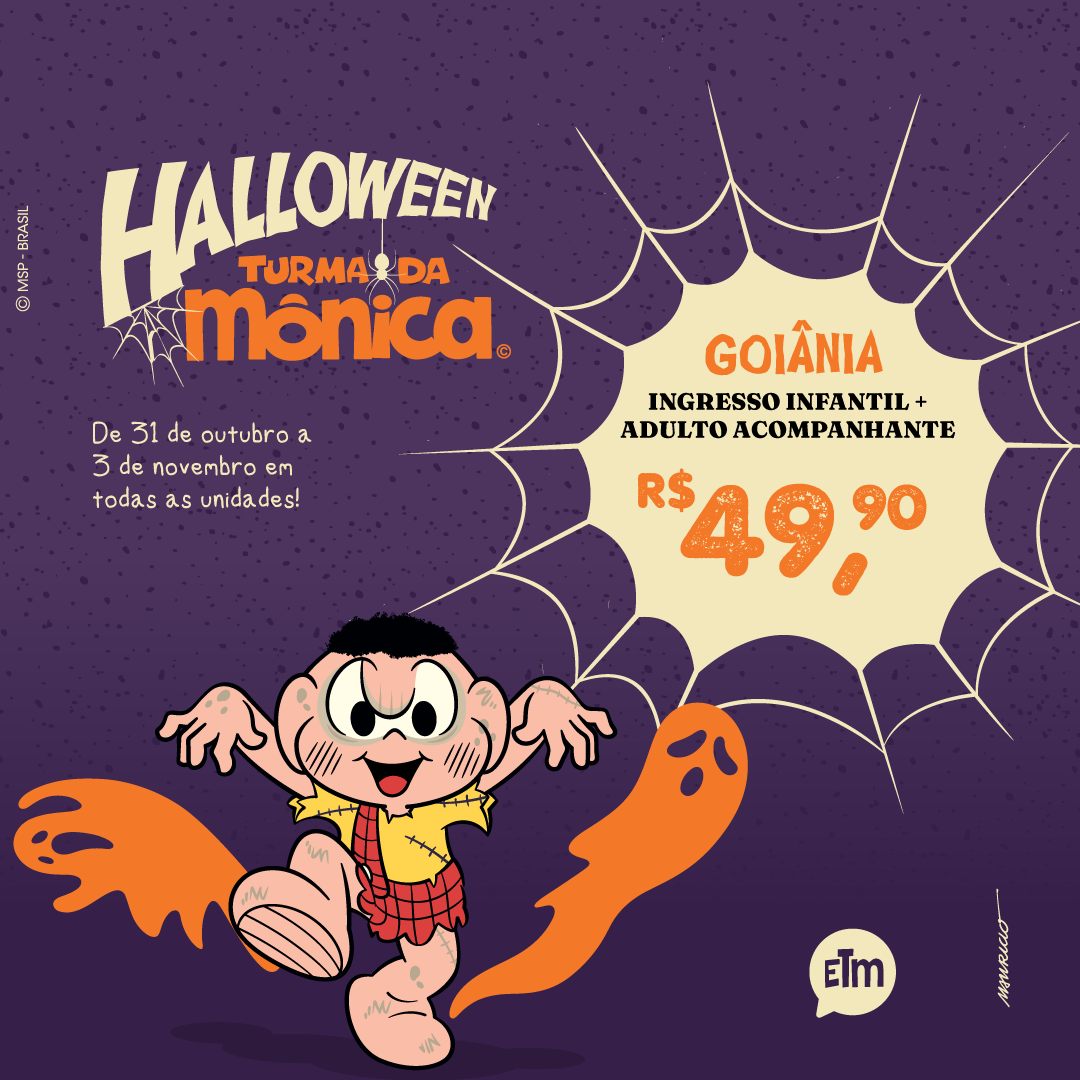 HALLOWEEN NA ESTAÇÃO GO | INGRESSO INFANTIL + ADULTO ACOMPANHANTE