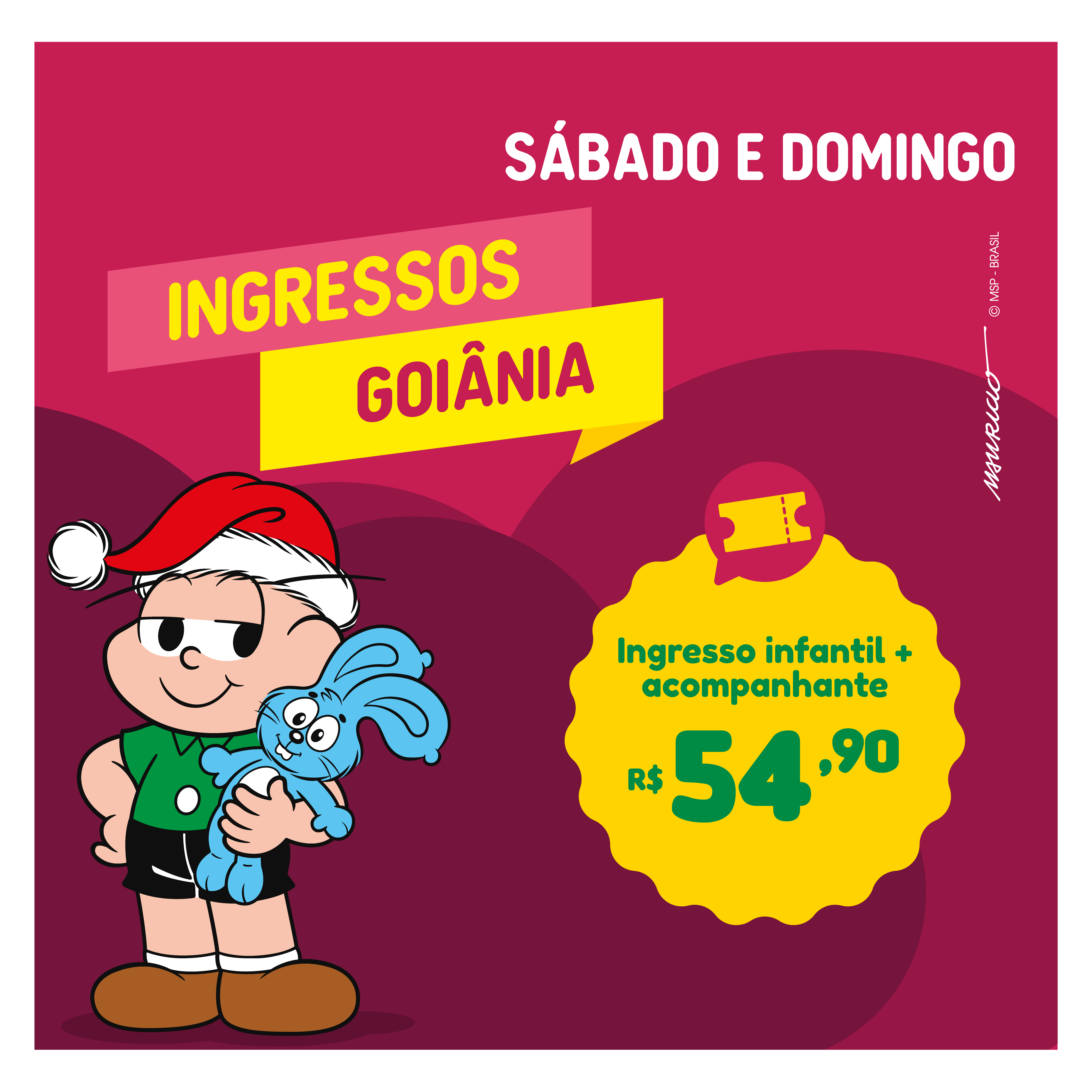 ETM GO | INGRESSO COMUM + ADULTO ACOMPANHANTE | SÁBADOS E DOMINGOS