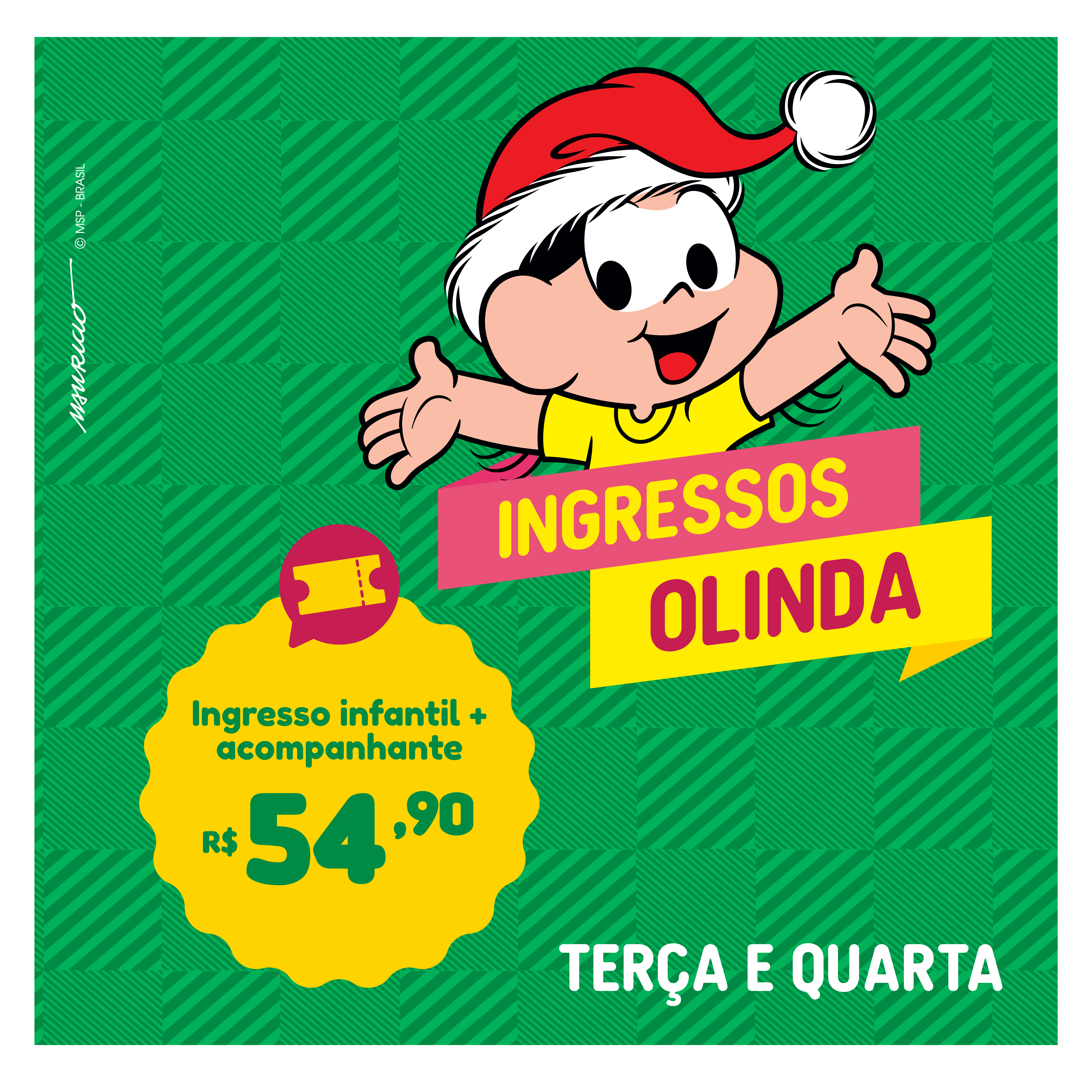 ETM OL | INGRESSO COMUM + ADULTO ACOMPANHANTE | TERÇAS E QUARTAS FEIRA DE DEZEMBRO	