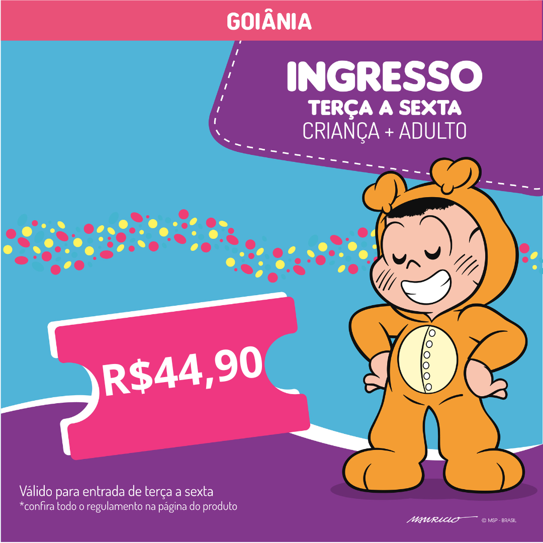 ETM GYN | INGRESSO COMUM + ADULTO ACOMPANHANTE | TERÇA A SEXTA FEIRA