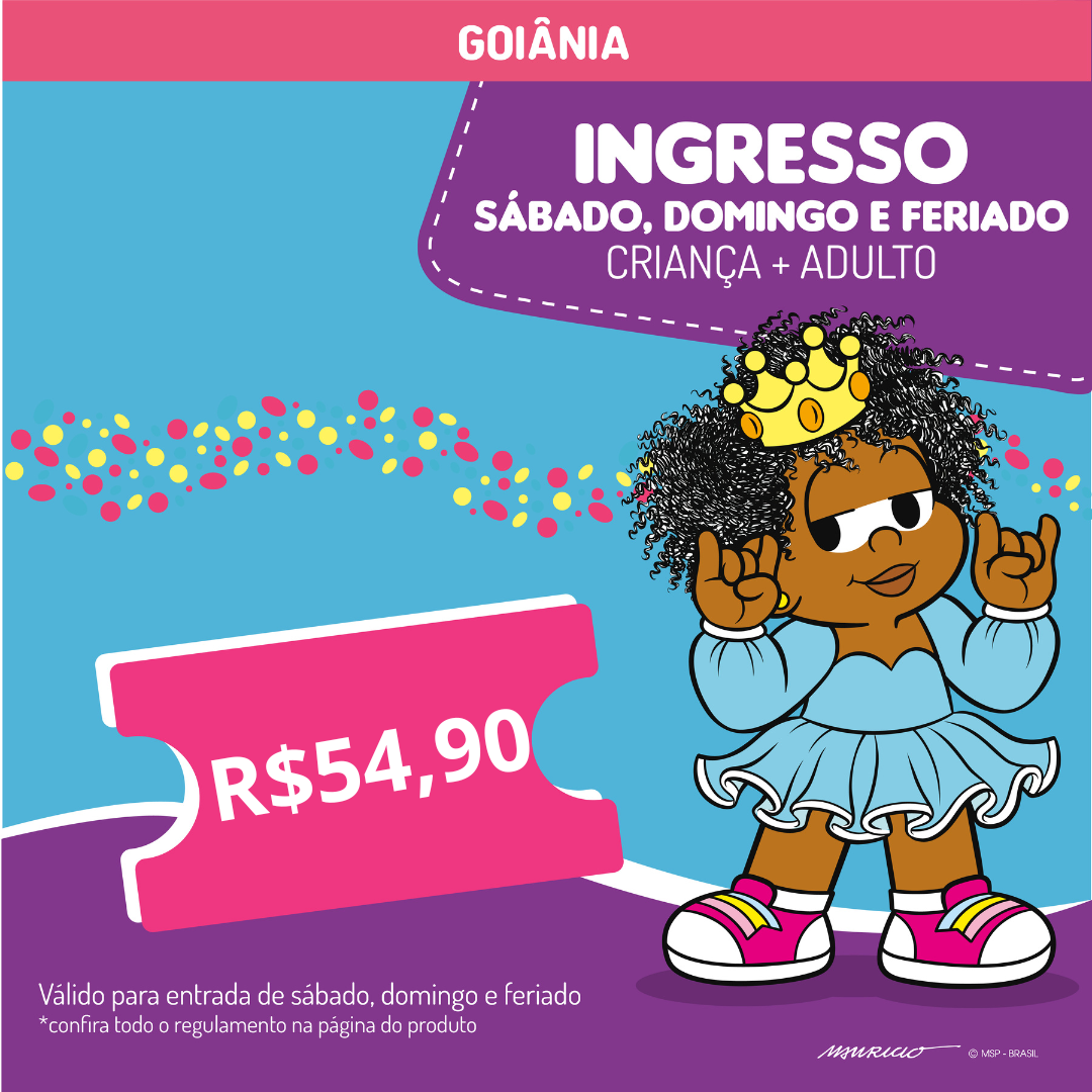 ETM GYN | INGRESSO INFANTIL + ADULTO ACOMPANHANTE | SÁBADOS, DOMINGOS E FERIADOS