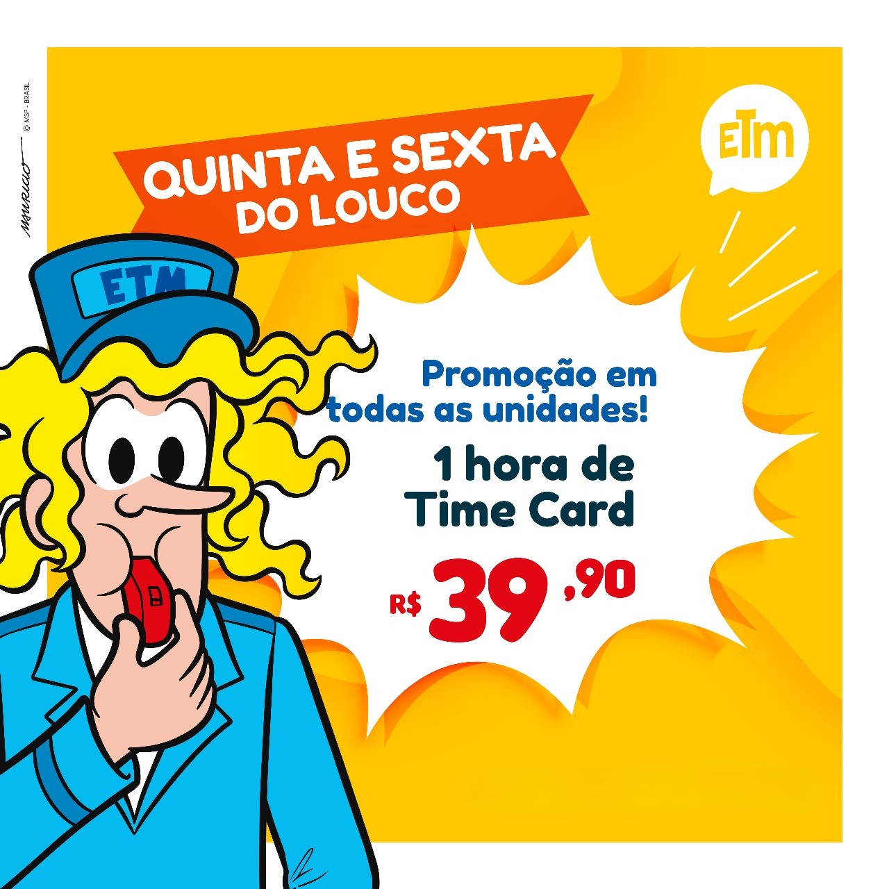 QUARTA DO LOUCO - TIME CARD DE 1 HORA - ETM JP