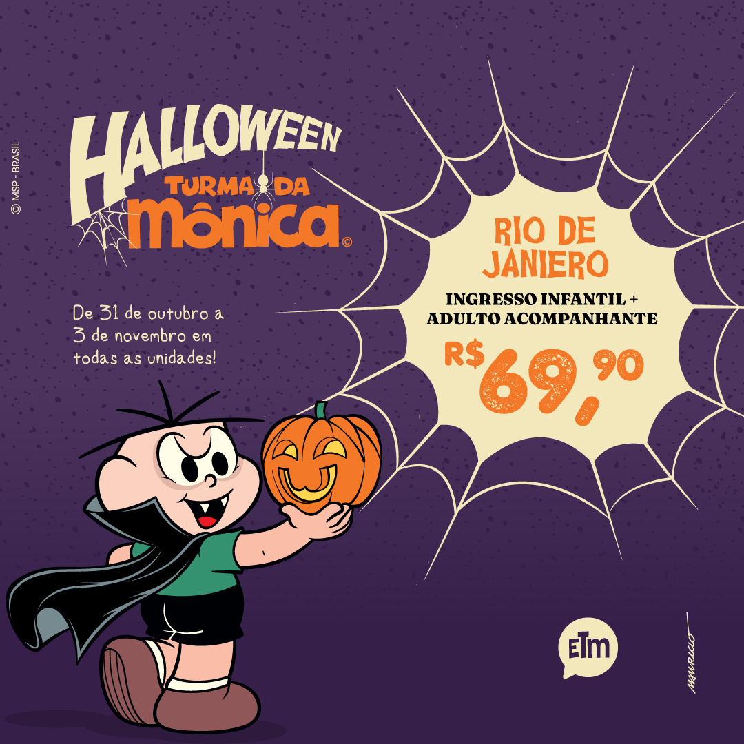 HALLOWEEN NA ESTAÇÃO RJ | INGRESSO INFANTIL + ADULTO ACOMPANHANTE 