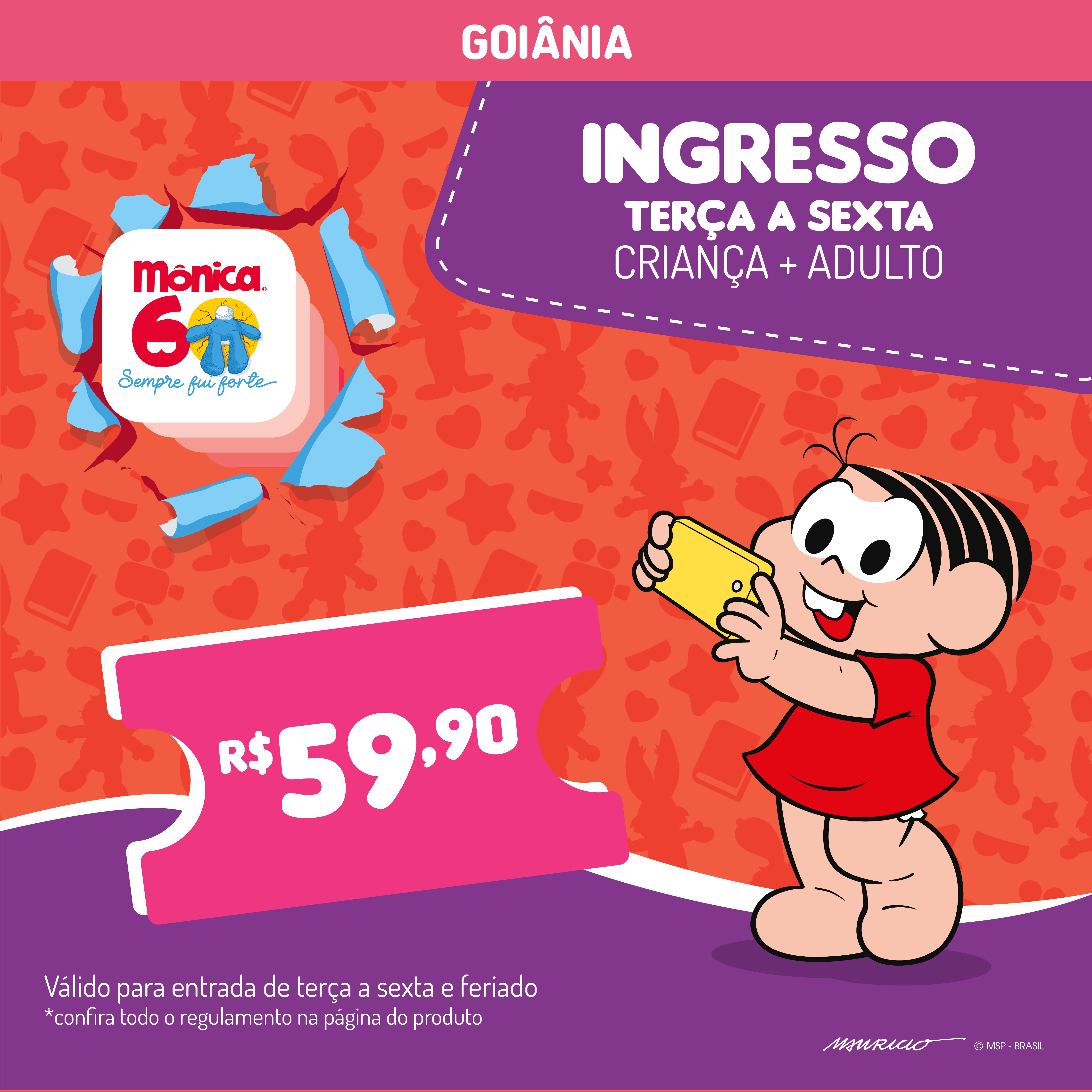 INGRESSO COMUM INFANTIL + ADULTO ACOMPANHANTE DE TERÇA A SEXTA - ETM GOIÂNIA